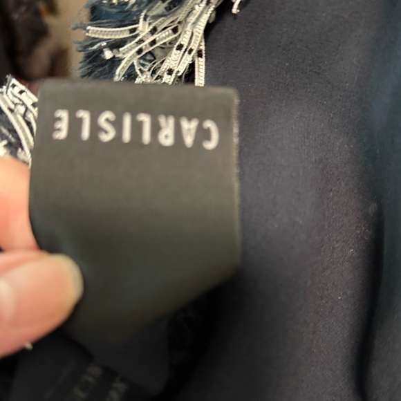 Carlisle Chic Black and White Tweed Silk Lined Jacket Size 8 - Picture 9 of 12